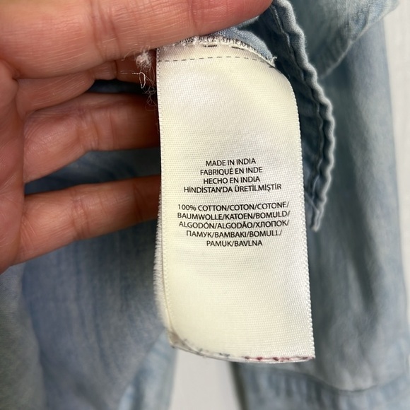 Ralph Lauren - American Flag Chambray Denim Button Down Denim Shirt Size Small - Picture 9 of 11